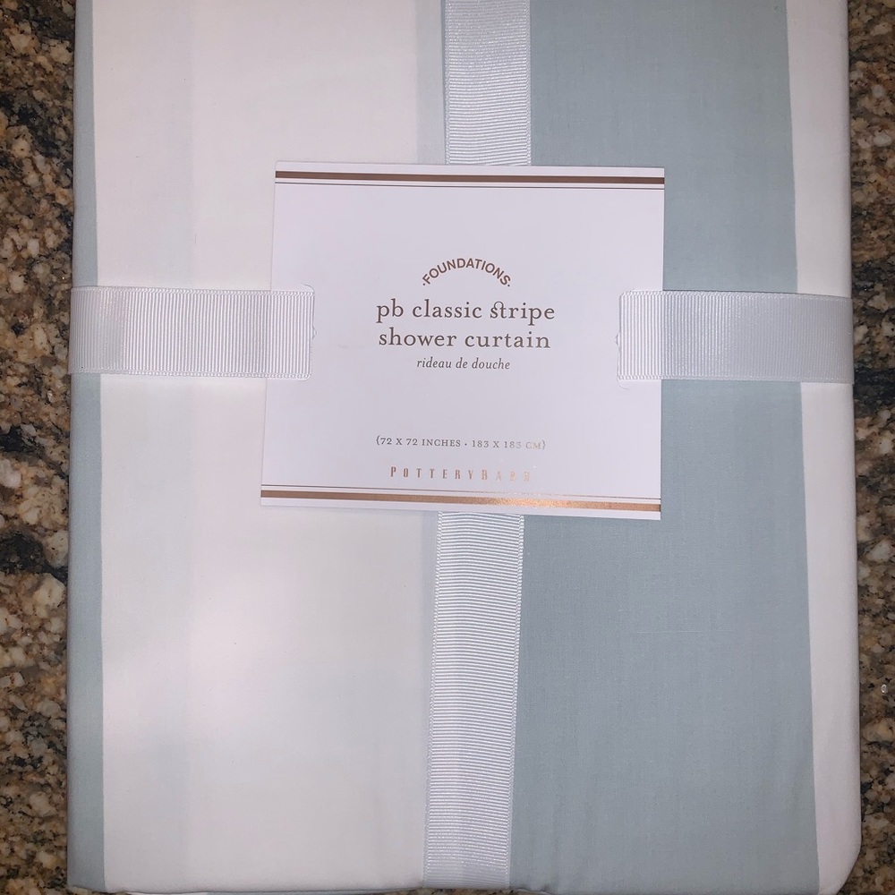 Pottery Barn Classic Stripe Shower Curtain
